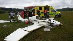 Letadlo, které spadlo u obce Kamenná