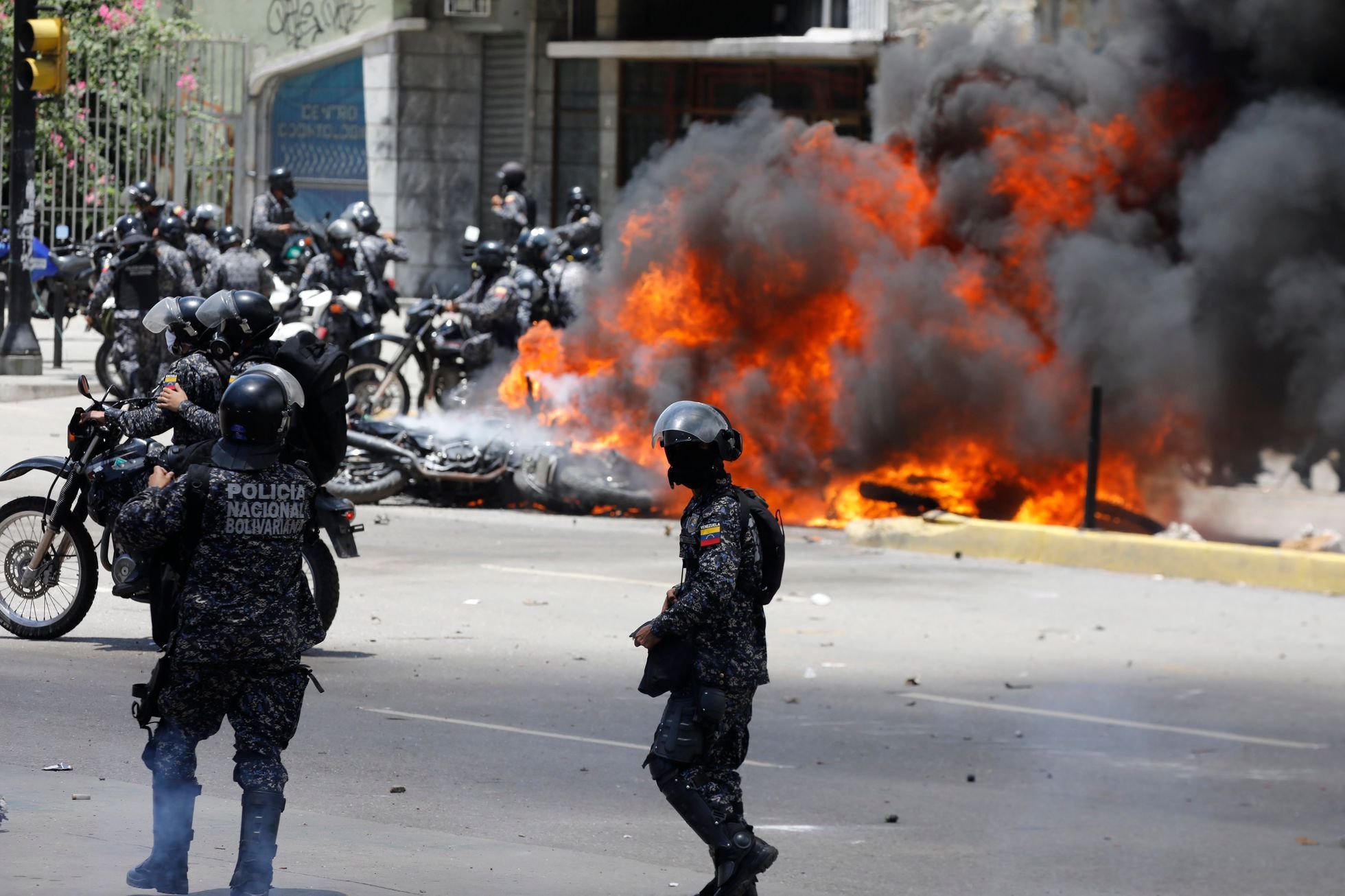 Venezuela protest v den voleb