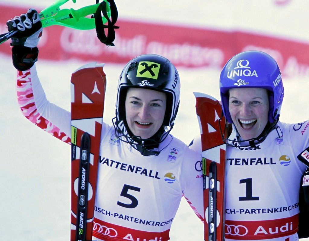 MS slalom - Schildová a Zettelová