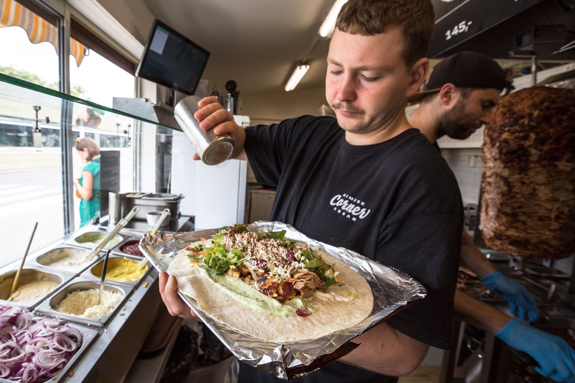 Gemüse Corner Kebab, zastávka Dvorce, bistro, jídlo, fastfood