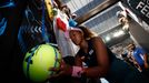 Tennis - Australian Open - Second Round - Melbourne Park, Melbourne, Australia, January 17, 2019. Japan's Naomi Osaka signs autographs after winning the match against Slo