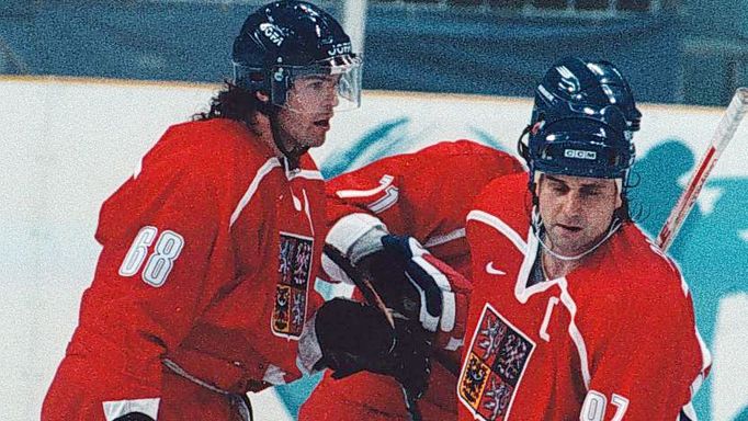 Nagano 1998: Jaromír Jágr a Vladimír Růžička