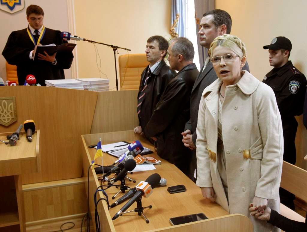 Expremiérka Julia Tymošenková u soudu - 11. října 2011