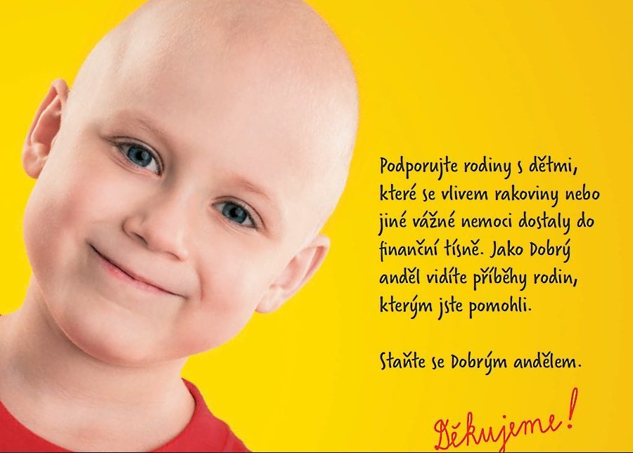 Martin Saic - nemocný chlapec tváří Dobrého Anděla