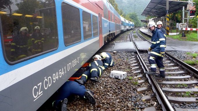 Ilustrační foto, nehoda vlaku.