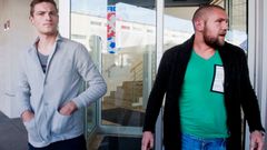 David Jablonský a Jan Halama, fotbalisté obžalovaní z účasti na kauze cinklých sázek, před jednáním disciplinární komise