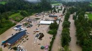 povodně Slovinsko snímek ze 4. srpna