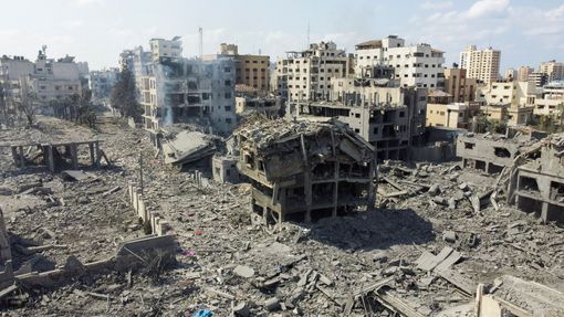 Izraelské bombardování Gazy.