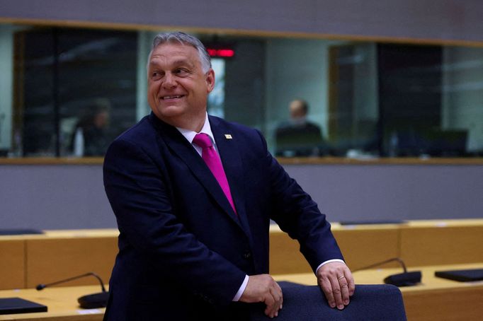 Viktor Orbán na summitu v Bruselu.