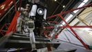 Toshiba Corp's four-legged robot, which the company says is capable of carrying out investigative and recovery work at tsunami-crippled Fukushima Daiichi nuclear power plant, climbs a staircase during a demonstration at Toshiba's Yokohama complex in Yokohama, south of Tokyo, in this November 21, 2012 file photo. Decommissioning Japan's tsunami-devastated Fukushima Daiichi nuclear plant will take decades, require huge injections of human and financial capital and rely on yet-to-be developed technologies. To match Insight JAPAN-FUKUSHIMA/ REUTERS/Yuriko Nakao/Files (JAPAN - Tags: DISASTER SCIENCE TECHNOLOGY ENVIRONMENT BUSINESS POLITICS) Published: Bře. 5, 2013, 10:26 odp.