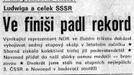 Československý sport 23. května 1986. Ve žlutém trikotu přijel do Prahy Němec Olaf Ludvig.