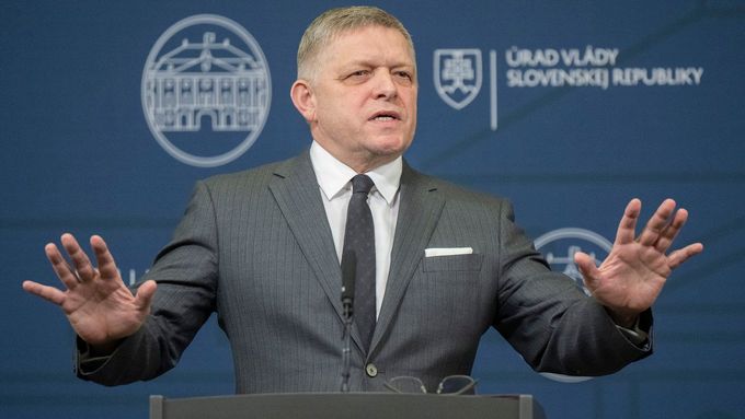 Premiér Robert Fico v lednu 2025.