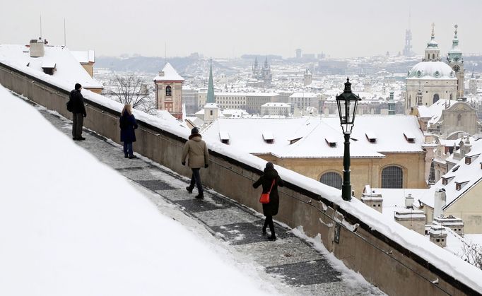 Zasněžená Praha 8. února 2021