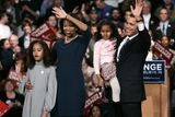 Barack Obama se svou rodinou.