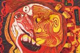 Podle kurátora Viléma Kabzana lze ale v jeho tvorbě nalézt i vlivy postmoderny, dadaismu či konceptuálního umění. Na snímku je Dokoupilův obraz Příkaz baroka z roku 1981.