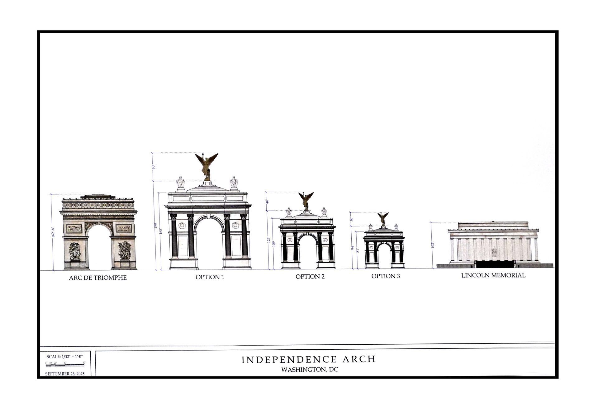 Donald Trump, USA, Washington, vizualizace, Vítězný oblouk, večeře, sponzoři