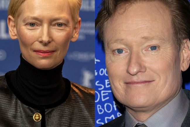 Tilda Swintonová a Conan O'Brien