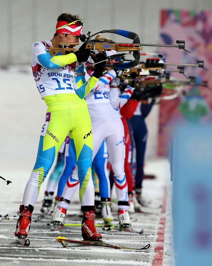 Soči, biatlon, stíhačka Ž: Teja Gregorinová